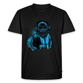 DJ Monkey Music Party Fun Sunglasses Monkey Headph - Men's Premium Organic T-Shirt - black - Front - Nico (187cm)