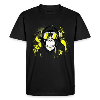 DJ Monkey Music Party Fun Sunglasses Fun Dancing C - Men's Premium Organic T-Shirt - black - Front - Nico (187cm)