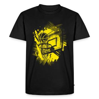 Dunking Basketball Player Layup Gift Bask - Men's Premium Organic T-Shirt - black - Front - Nico (187cm)