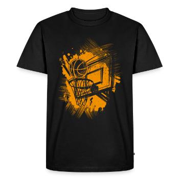 Dunking Basketball Player Layup Basketballeri - Men's Premium Organic T-Shirt - black - Front - Nico (187cm)