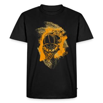 Dunking Basketball Player Layup Basketballeri - Men's Premium Organic T-Shirt - black - Front - Nico (187cm)