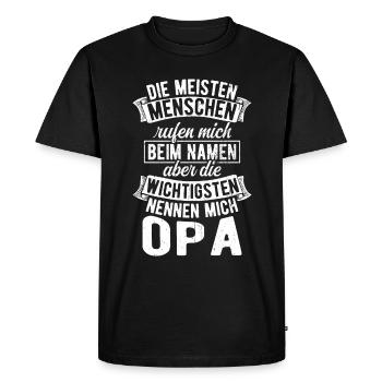 Grand-père Les personnes les plus importantes Famille Anniversaire Chérie - T-shirt Premium bio Homme - noir - Devant - Nico (187cm)