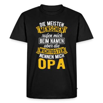 Grand-père Les personnes les plus importantes Famille Anniversaire Chérie - T-shirt Premium bio Homme - noir - Devant - Nico (187cm)