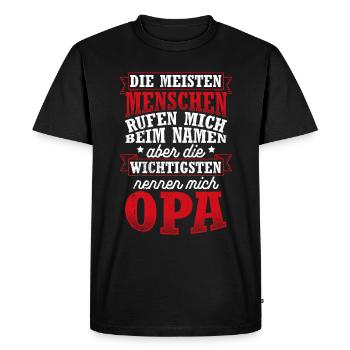 Grand-père Les personnes les plus importantes Famille Anniversaire Chérie - T-shirt Premium bio Homme - noir - Devant - Nico (187cm)