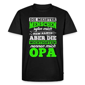 Grand-père Les personnes les plus importantes Famille Anniversaire Chérie - T-shirt Premium bio Homme - noir - Devant - Nico (187cm)