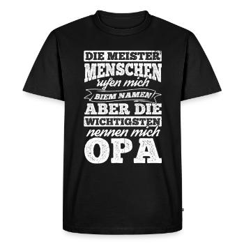 Grand-père Les personnes les plus importantes Famille Anniversaire Chérie - T-shirt Premium bio Homme - noir - Devant - Nico (187cm)