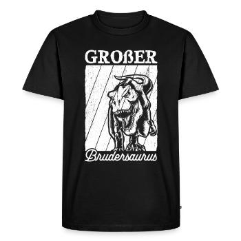 Cadeau Big Brother Brudersaurus T Rex Dino Fam - T-shirt Premium bio Homme - noir - Devant - Nico (187cm)