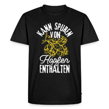 Bière Boire de la bière Boire du houblon Boire Boire Boire - T-shirt Premium bio Homme - noir - Devant - Nico (187cm)