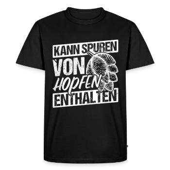 Bière Boire de la bière Boire du houblon Boire Boire Boire - T-shirt Premium bio Homme - noir - Devant - Nico (187cm)