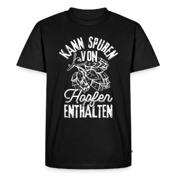 Bière Boire de la bière Boire de la bière Boire de la bière Bie - T-shirt Premium bio Homme - noir - Devant - Nico (187cm)