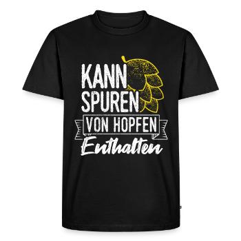 Bière Boire de la bière Boire de la bière Boire de la bière Bie - T-shirt Premium bio Homme - noir - Devant - Nico (187cm)
