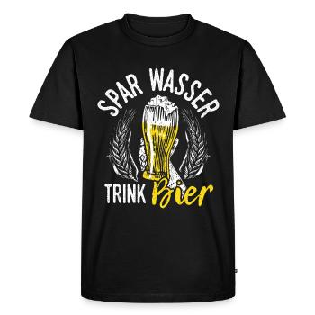Beer Drinking Beer Fun Beer Pong Hops Drinking Drinking Drinks - Men's Premium Organic T-Shirt - black - Front - Nico (187cm)