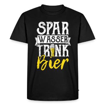 Beer Drinking Beer Fun Beer Pong Hops Drinking Drinking Drinks - Men's Premium Organic T-Shirt - black - Front - Nico (187cm)