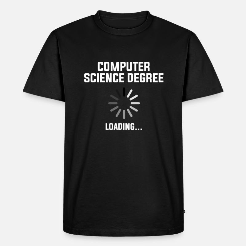 computer science degree - Männer Premium Bio T-Shirt - Schwarz