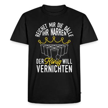 Hand me the balls, you fools, beer, fun, beer pong - Men's Premium Organic T-Shirt - black - Front - Nico (187cm)