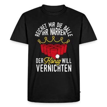 Bière Boire Bière S’amuser Pub Houblon Boire Boire - T-shirt Premium bio Homme - noir - Devant - Nico (187cm)