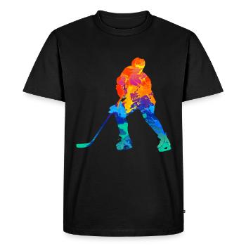 Hockey sur glace Sports Joueurs de hockey Hockey sur glace Fan Sportle - T-shirt Premium bio Homme - noir - Devant - Nico (187cm)