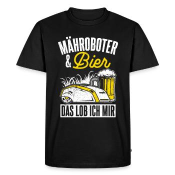 jardinier bière amusant jardin boire de l’alcool visite jardinier bi - T-shirt Premium bio Homme - noir - Devant - Nico (187cm)