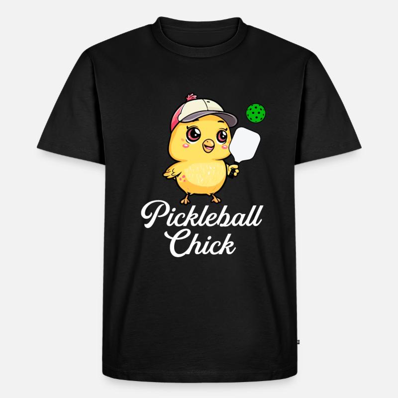 Pickleball Chick, funny pickleball - Männer Premium Bio T-Shirt - Schwarz
