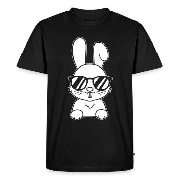 Lapin mignon avec des lunettes de soleil Lapin Liebh - T-shirt Premium bio Homme - noir - Devant - Nico (187cm)