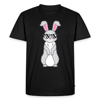 Lapin Cool Avec Lunettes De Soleil Lapin Amour - T-shirt Premium bio Homme - noir - Devant - Nico (187cm)