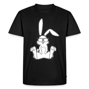 Lapin mignon avec des lunettes de soleil Lapin Liebh - T-shirt Premium bio Homme - noir - Devant - Nico (187cm)