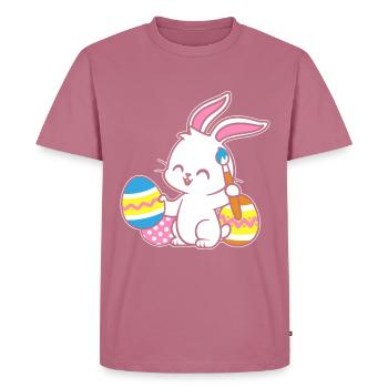 Osterhase Bemalt Ostereiger Eierbemalen Eiersuche - Männer Premium Bio T-Shirt - Mauve - Vorne - Nico (187cm)