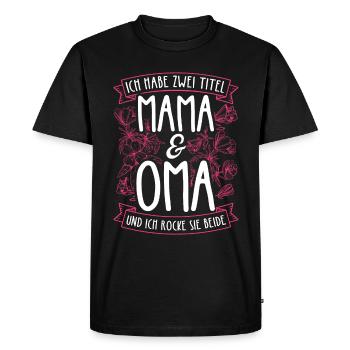 Fête des mères Meilleure maman Maman Cadeau Famille Darling - T-shirt Premium bio Homme - noir - Devant - Nico (187cm)