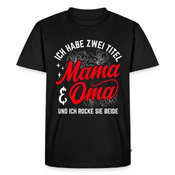 Fête des mères Meilleure maman Maman Cadeau Famille Darling - T-shirt Premium bio Homme - noir - Devant - Nico (187cm)