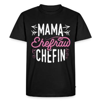 Maman Femme Patron Famille Meilleure Maman Meilleure Maman - T-shirt Premium bio Homme - noir - Devant - Nico (187cm)
