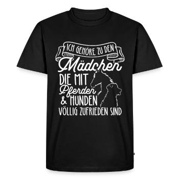 Chevaux Chien Propriétaire de chien Cavalier Chevaux Reitfa - T-shirt Premium bio Homme - noir - Devant - Nico (187cm)