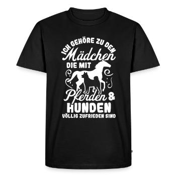 Chevaux Chien Propriétaire de chien Cavalier Chevaux Chevaux - T-shirt Premium bio Homme - noir - Devant - Nico (187cm)