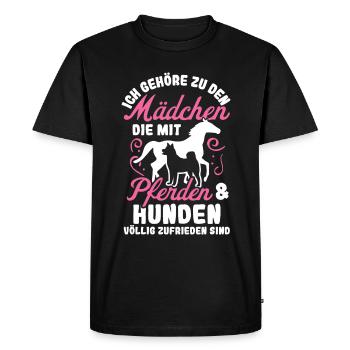 Chevaux Chien Propriétaire de chien Cavalier Chevaux Reitfa - T-shirt Premium bio Homme - noir - Devant - Nico (187cm)