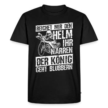 Donnez-moi le casque, imbéciles, le roi devient bleu - T-shirt Premium bio Homme - noir - Devant - Nico (187cm)