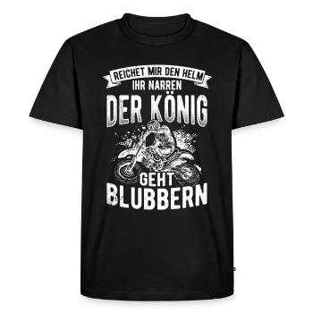 Donnez-moi le casque, imbéciles, le roi devient bleu - T-shirt Premium bio Homme - noir - Devant - Nico (187cm)