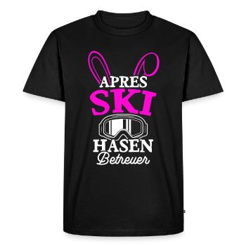 APRÉS SKI Bunnies Betruer Skiing Ski Snowboard - Men's Premium Organic T-Shirt - black - Front - Nico (187cm)
