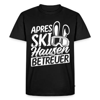 APRÉS SKI Bunnies Betruer Skiing Ski Snowboard - Men's Premium Organic T-Shirt - black - Front - Nico (187cm)