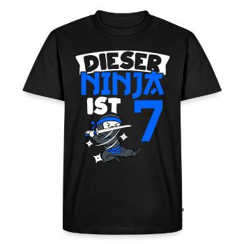 Cette ceinture ninja 7 ans de ninja Ninja L - T-shirt Premium bio Homme - noir - Devant - Nico (187cm)
