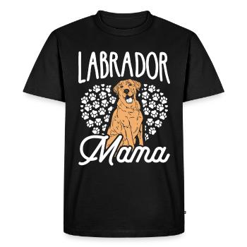 Labrador Maman chien Chien Maman Aller Se promener Favori - T-shirt Premium bio Homme - noir - Devant - Nico (187cm)