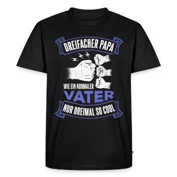 Father's Day Father Gift Family Favorite Dad Best - Men's Premium Organic T-Shirt - black - Front - Nico (187cm)