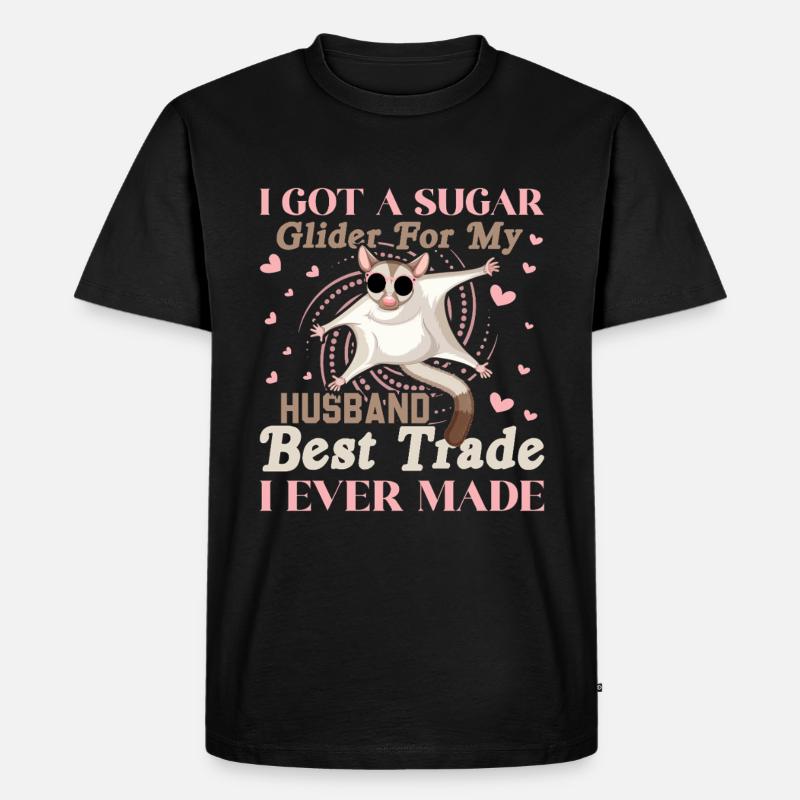 sugar, glider, gliders, love, cute, - Männer Premium Bio T-Shirt - Schwarz