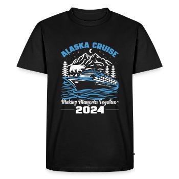 Aventure en Alaska - Équipement de voyage de groupe assorti - T-shirt Premium bio Homme - noir - Devant - Nico (187cm)