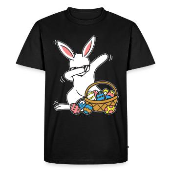 Dabbing Easter Bunny Easter Bunny Rabbit Rabbit Gift - Men's Premium Organic T-Shirt - black - Front - Nico (187cm)