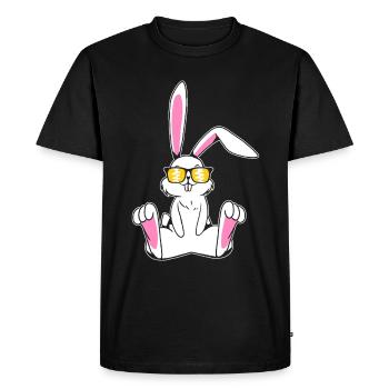 Cool Bunny avec lunettes de soleil Rabbit Bunny - T-shirt Premium bio Homme - noir - Devant - Nico (187cm)