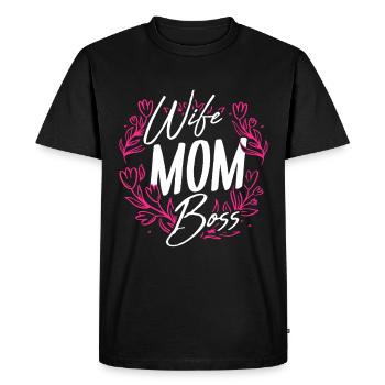 Fête des mères Meilleures familles de mamans - T-shirt Premium bio Homme - noir - Devant - Nico (187cm)