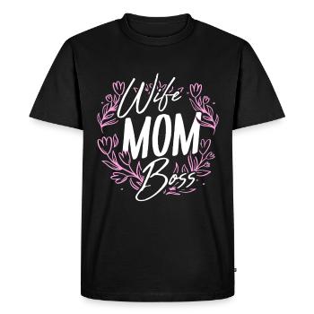 Fête des mères Meilleur amour familial des mamans - T-shirt Premium bio Homme - noir - Devant - Nico (187cm)