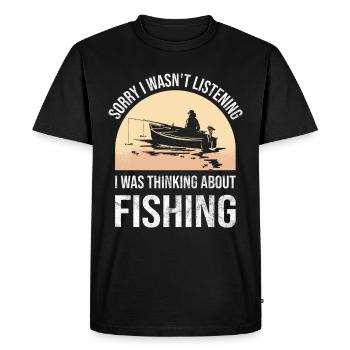 Angler Fishing Fishing Fishing Boat Gift - Men's Premium Organic T-Shirt - black - Front - Nico (187cm)