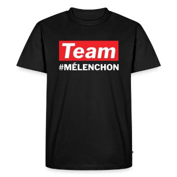Votez Jean-Luc Mélenchon team président en 2022 - T-shirt Premium bio Homme - noir - Devant - Nico (187cm)