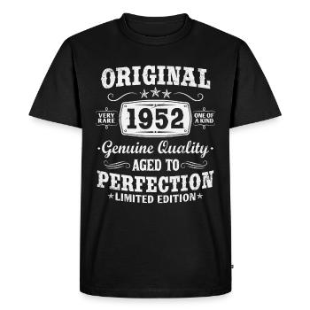 Original vintage 1952 born vintage birthday - Men's Premium Organic T-Shirt - black - Front - Nico (187cm)