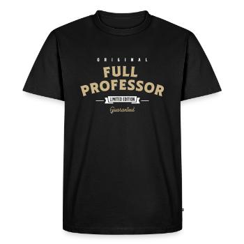 Full Professor Funny Job Title Profession - Men's Premium Organic T-Shirt - black - Front - Nico (187cm)